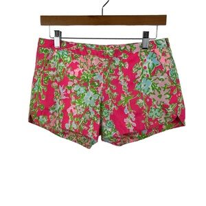 Lilly Pulitzer Adie Shorts In Southern Charm Flamingo Pink Cotton Women …